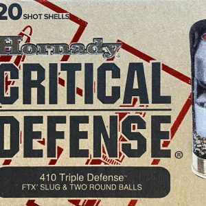 Hornady Critical Defense 410 Bore Triple Defense 2-1/2" FTX SLUG and TWO 35 CAL ROUND BALLS - 20 rds/box