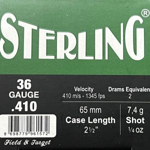 Sterling .410 Bore HIGH BRASS Big Game Series 2 1/2" 1345fps 1/4oz SLUGS *FREE SHIPPING over $550/NO LIMIT/HUGE SELECTION OF .410 BORE! - 25 Rds/Box