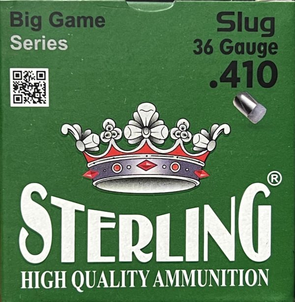 Sterling .410 Bore HIGH BRASS Big Game Series 2 1/2" 1345fps 1/4oz SLUGS *FREE SHIPPING over $550/NO LIMIT/HUGE SELECTION OF .410 BORE! - 25 Rds/Box
