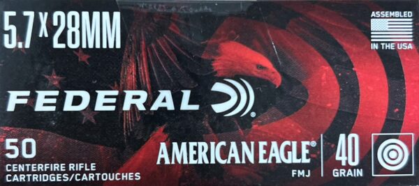 5.7x28mm Federal American Eagle 40 Grain - 50 rds/box