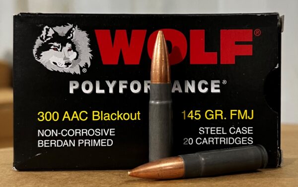 Wolf Polyformance 300 AAC Blackout 145 Grain FMJ Steel Case - 20 rds/box - Image 2