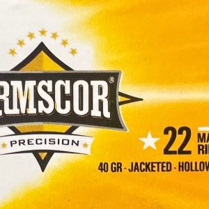 ARMSCOR 22 MAGNUM 40gr JACKETED HOLLOW POINT JHP *FREE SHIPPING on ALL Orders Over $550 - 50 rds/box