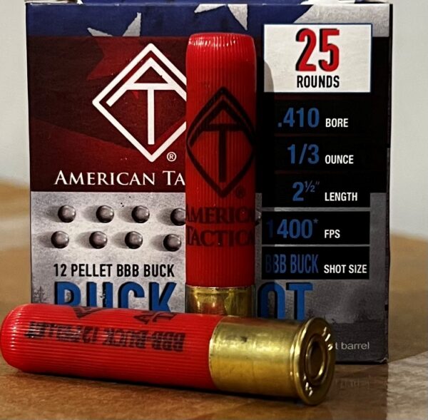 American Tactical 410 Bore BBB 12 Pellet BUCKSHOT 2-1/2" 1400 FPS 1/3oz - 25 shells/box - Image 3