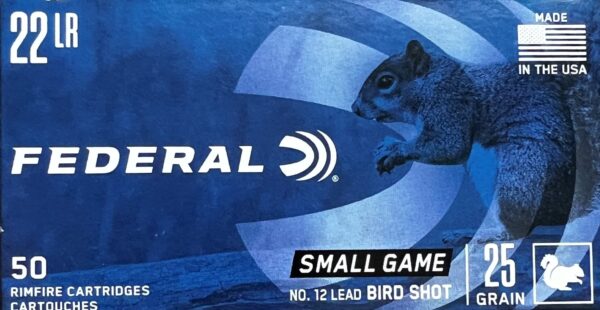 Federal Small Game 22LR #12 Birdshot 25 Grain 1000fps *FREE SHIPPING OVER $550! - 50 rds/box