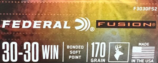 Federal Fusion 30-30 WIN 170 Grain Bonded Soft Point - 20 rds/box - Image 2