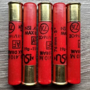 Nobel Sport Italia 410 BORE 3" MAGNUM 11/16 oz #7.5 MAX DRAM HIGH BRASS - 5 shells/pack