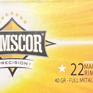 ARMSCOR 22 MAGNUM 40gr FULL METAL JACKET FMJ *FREE SHIPPING on ALL Orders Over $550 - 50 rds/box