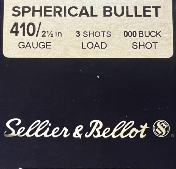 Sellier and Bellot 410 Bore 2-1/2" 000 BUCKSHOT 3 Pellets - 25 shells/box - Image 3