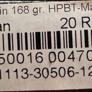 Freedom Munitions .308 Win 168gr HPBT-MATCH Brass Case REMAN - 20 rds/box