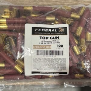 Federal Top Gun 410 BORE HIGH BRASS 2 1/2″ 1330fps MAX DRAM 1/2oz #8 shot Dove/Target Loads!! STORM-EXPOSED! - 100 shells/bag