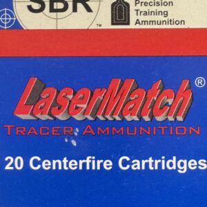 SBR LaserMatch 9mm 158gr ERVT EXTENED RANGE SUBSONIC Tracer Ammo - 20 rds/box